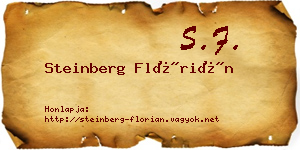 Steinberg Flórián névjegykártya